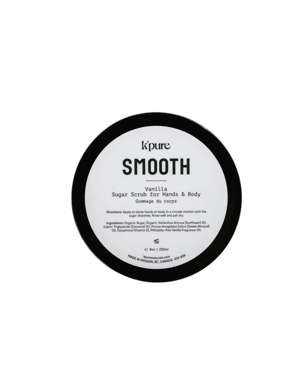 k'pure Smooth Organic Sugar Scrub For Hands & Body 16 oz | NWT